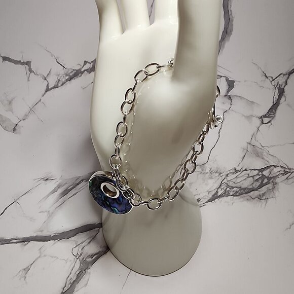 Jewelry - 925 Silver Abalone toggle Bracelet